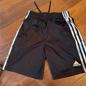 adidas Black Shorts with White Side Stripes